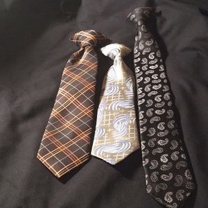 3 Children’s clip on ties. (SALE)